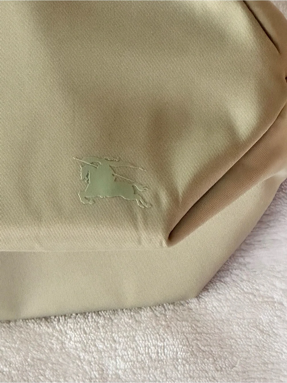 Beige Cosmetic Bag Wristlet Travel Makeup Pouch Zip Closure Minimalist